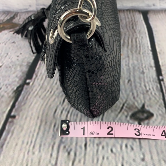 NINE WEST Black Snake Print Clutch/Wristlet Bag - Picture 10 of 17